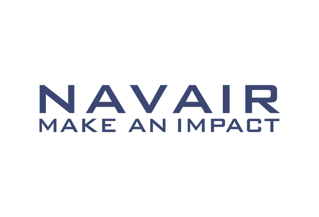 NAVAIR Logo, tag line "Make an Impact"